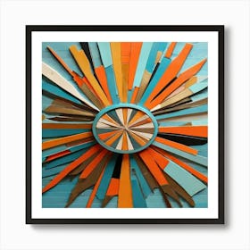 A painting that reflects the spirit of the times with mosaic art 04 Art Print