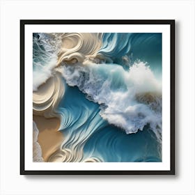 Waves In The Sand Art Print