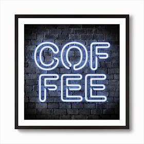 Neon Coffee Sign Art Print