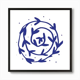 Circle Of Leaves Art Print