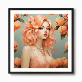 Peach Art Art Print 2 Art Print