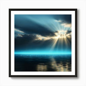 Sunrise Over The Ocean Art Print