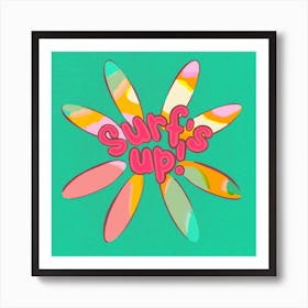 Surf’s Up Daisy Poster