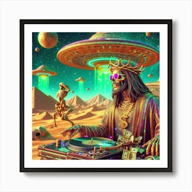 Alien Dj 3 Art Print