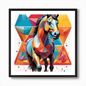 Geometric Horse Art Print