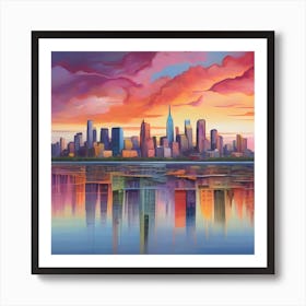 New York City Skyline 1 Art Print