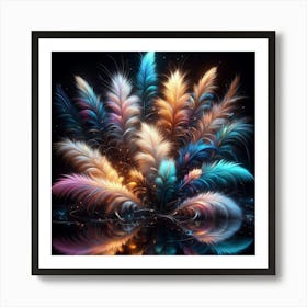 Colorful Feathers 1 Art Print