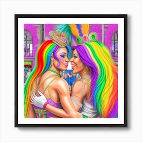 Rainbow Lovers Art Print