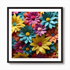 Colorful Flowers 32 Art Print