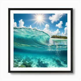 Under The Waves 1 Art Print