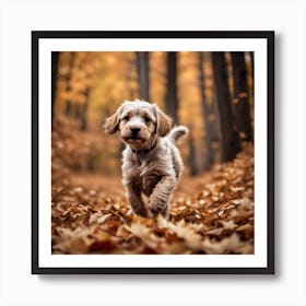 Puppy In The Woods Art Print