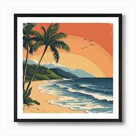 Hawaiian Sunset Art Print