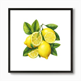 Citrus Spark, Lemon Art Art Print