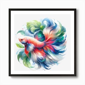 Siamese Fish Art Print