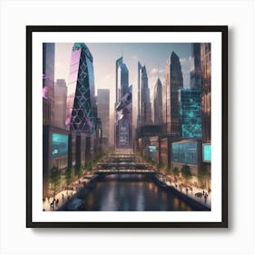 Futuristic Cityscape 12 Art Print