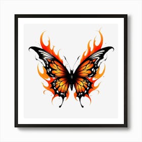 Flaming Butterfly Poster