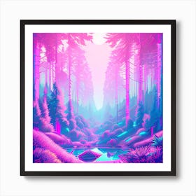 Neon Landscape 1 Art Print