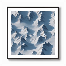 Snowy Mountains 1 Art Print