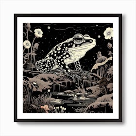 Frog In The Night Art Print