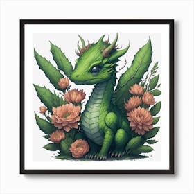 Green Dragon (8) Art Print