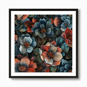 Magnolia Flowers Art Print