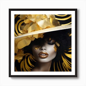 Gold Hat 4 Art Print