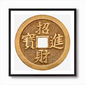 China Cash Ancient Chinese Coinage Good Luck Charm China 014415c5e9619b98bfc212a98ec8714d Art Print
