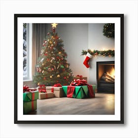 Christmas Tree Stock Videos & Royalty-Free Footage 6 Art Print