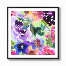 Purple Flowers Art Print