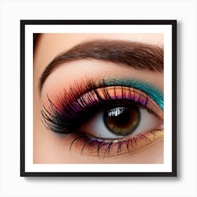 Colorful Eye Makeup Art Print