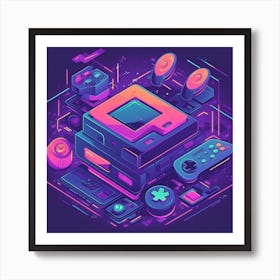 Pixel Art 4 Art Print