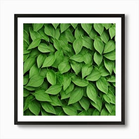 Green Leaves Background 1 Art Print