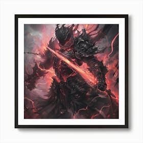 Dark Rage Knight Art Print