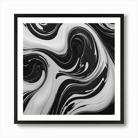 Black and White Abstract Art 121 Art Print