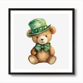 St Patrick'S Day Teddy Bear 6 Art Print