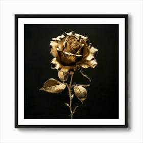 Gold Rose 1 Art Print