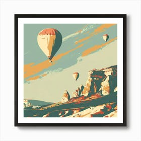 Hot Air Balloons In Cappadocia Art Print