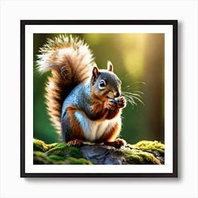 Squirrel In The Forest 261 Art Print