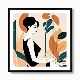 Woman Sitting In A Chair Art Print