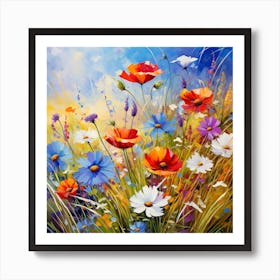 Poppies In The Meadow 1 Art Print