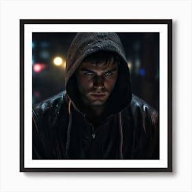 Man In A Hoodie Art Print