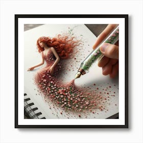 Flower Painting Art Print