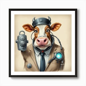 Doctor Cow 2 Art Print