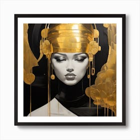 Gold Head Art Print