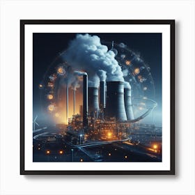 Futuristic Industrial City Art Print