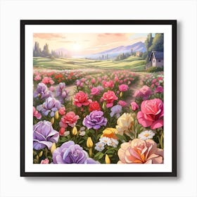 Field Of Flowers Art Print