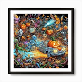 Halloween Pumpkins 1 Art Print