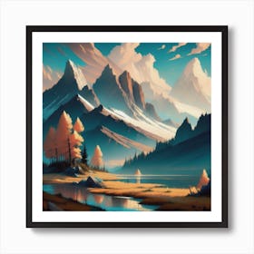 Majestic Mountains Art Print