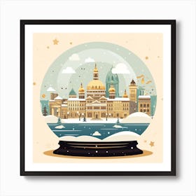 St Petersburg Russia Snowglobe Art Print