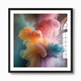 Colorful Smoke Art Print